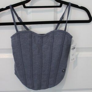 Hollister Blue Lace corset style tank top NWT